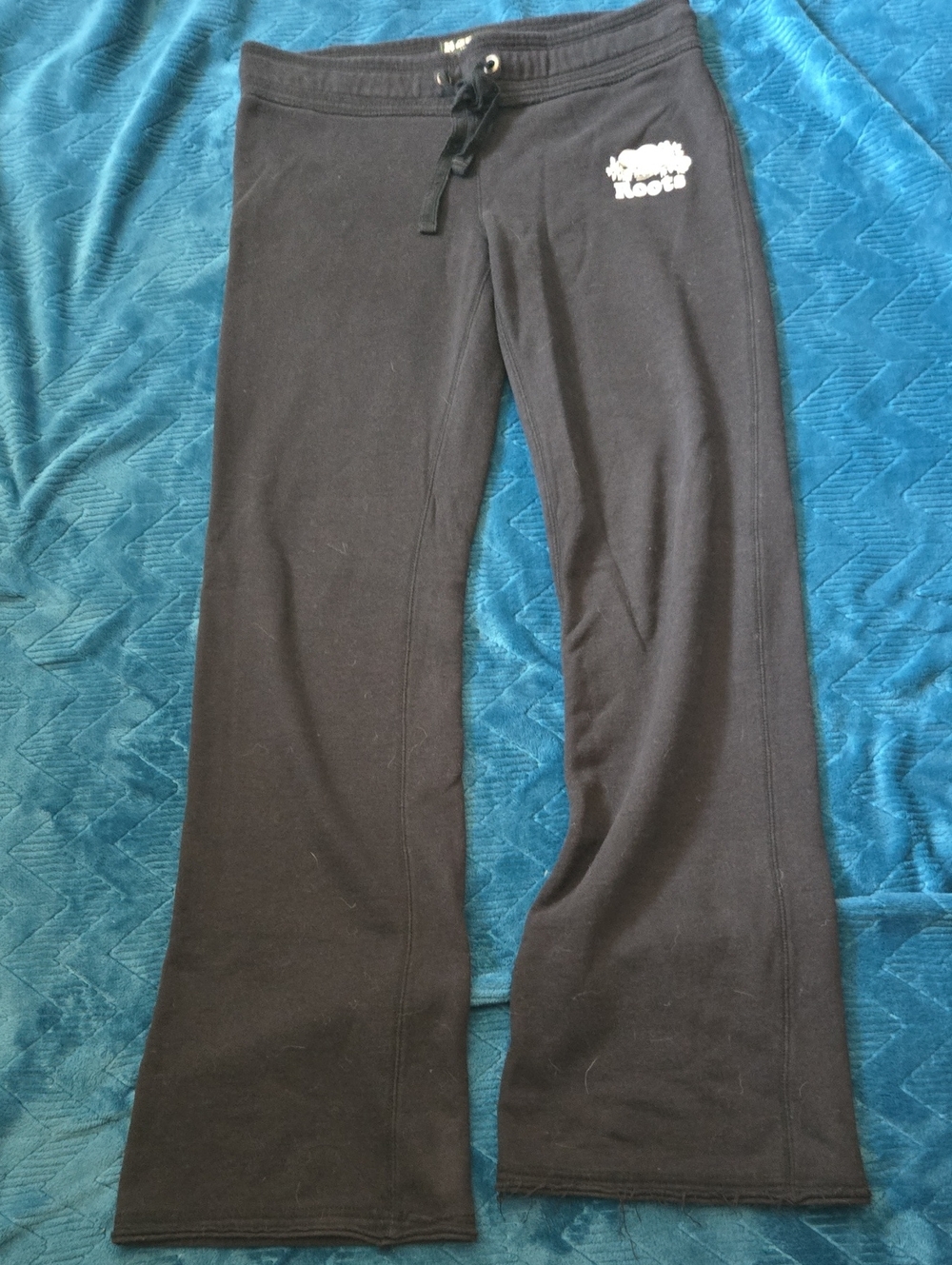 Black Womans Sweatpants with Drawstring Waist